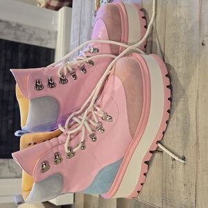 Pink boots size 7